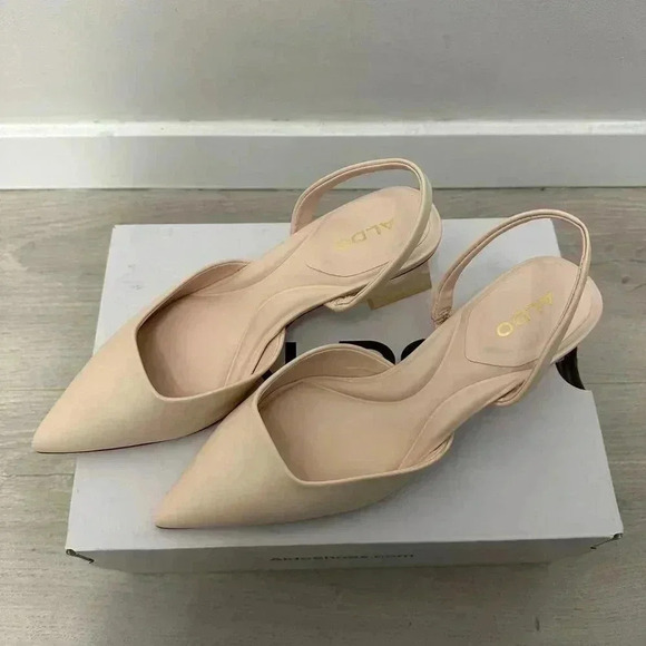 Aldo Malaga Sling Back High Heel Light Pink Formal Shoes Size  7.5 NWT - Picture 6 of 13